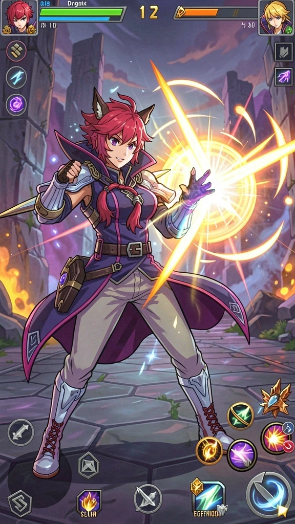pg11 - Lingkungan game yang penuh warna dan detail.
